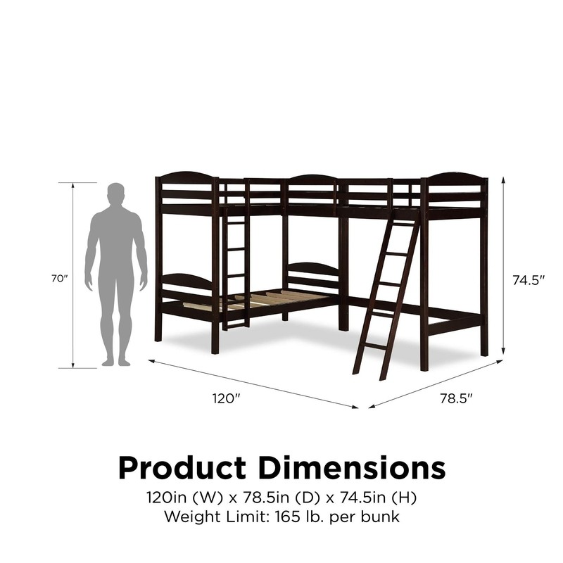 Chaim Twin Over Twin Triple / Quad Bunk Bed by Andover Mills™ Baby & Kids