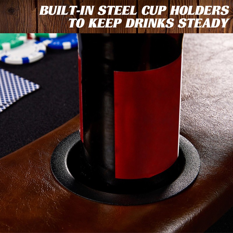 Charleston Premium Texas Hold'em 84" 10 - Player Poker Table