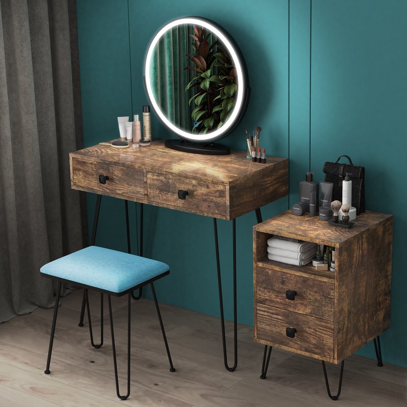 Cheneyville Vanity Set with Stool and Mirror