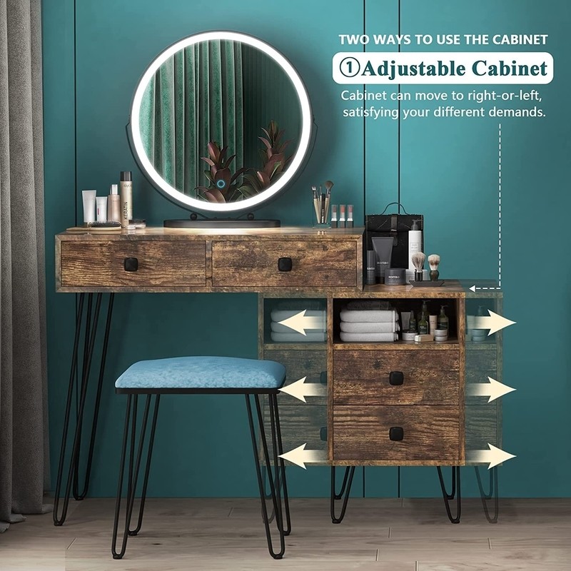 Cheneyville Vanity Set with Stool and Mirror