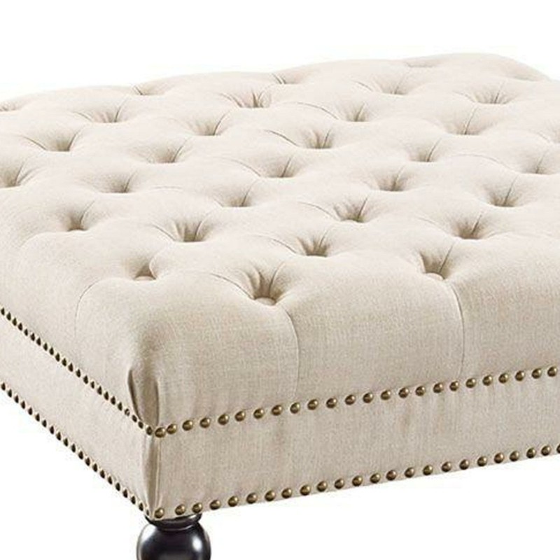 Cipriani 34.63'' Wide Tufted Square Cocktail Ottoman