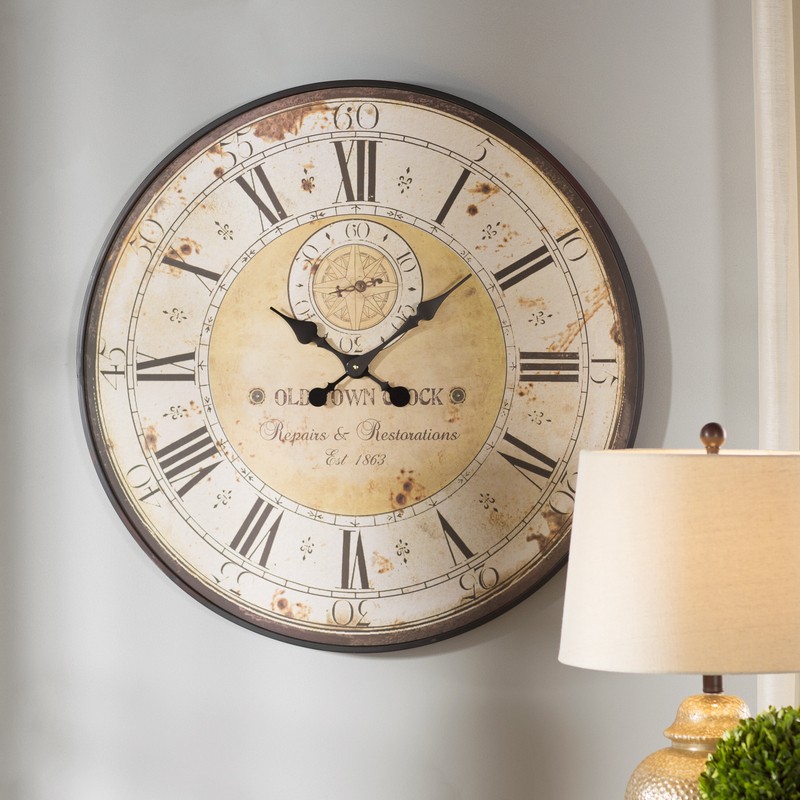 Clarke Oversized Round 31.5" Wall Clock