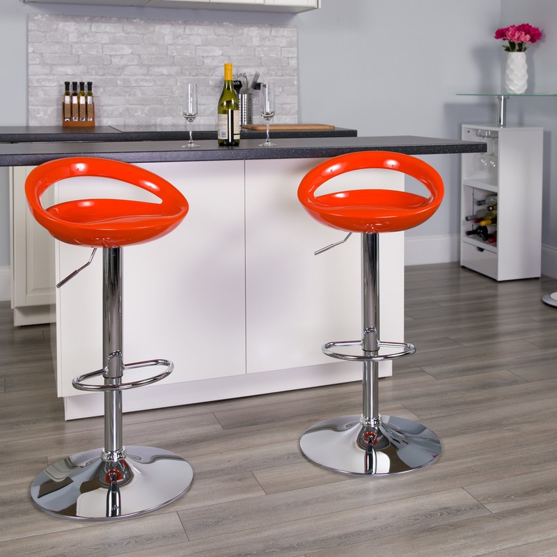 Claudine Swivel Adjustable Height Bar Stool