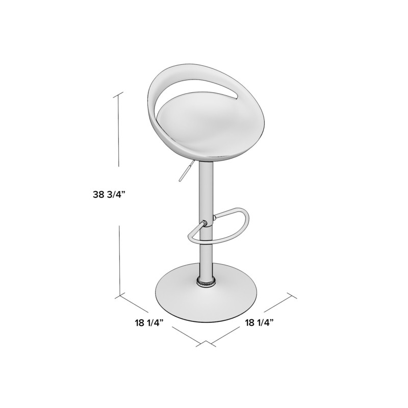 Claudine Swivel Adjustable Height Bar Stool