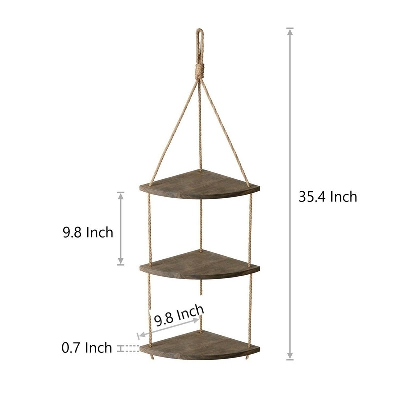 Clayborn Handmade Solid Wood Wall Shelf