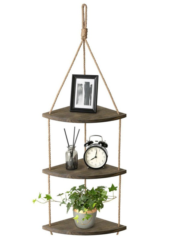 Clayborn Handmade Solid Wood Wall Shelf