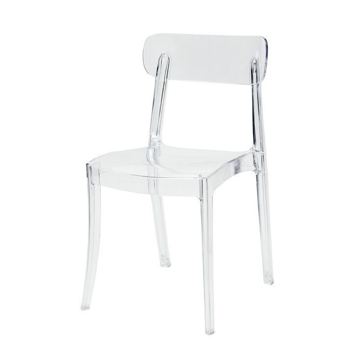 Clear Wingback Dining Chair