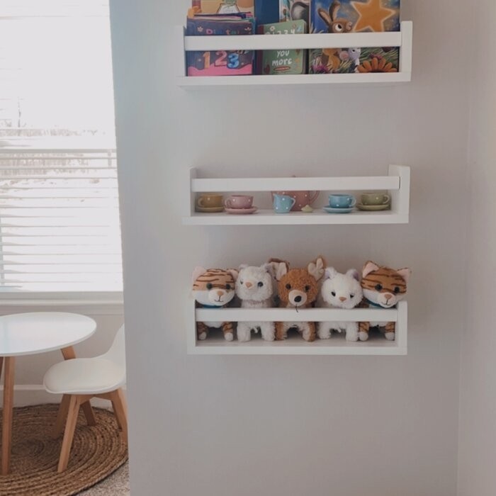 Clegg Isabelle & Max™ 4.2'' H X 16.5'' W Solid Wood Pine House Floating Shelf Kids Bookcase