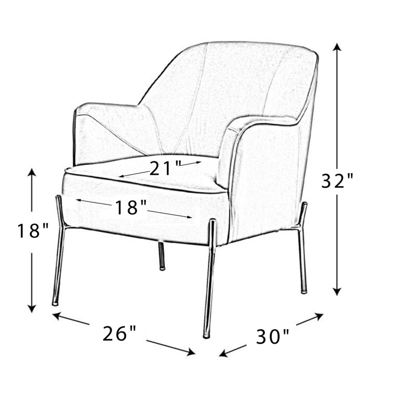 Cleo 26'' Wide Velvet Armchair