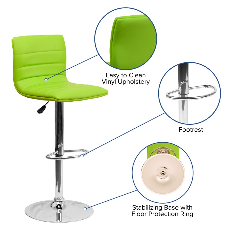Clift Swivel Adjustable Height Bar Stool