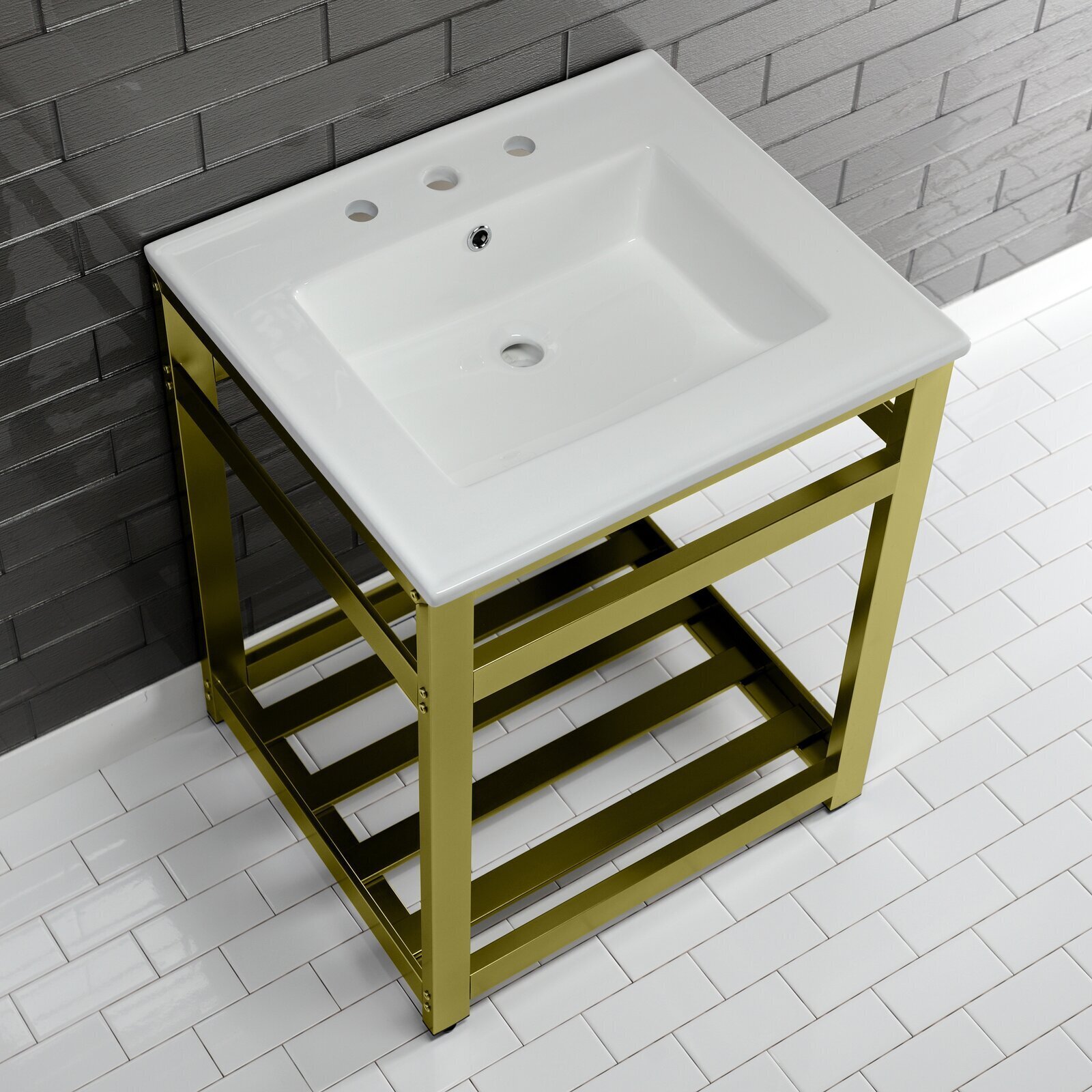 Contemporary Ceramic Console Sink