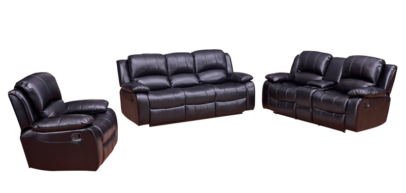 Convergent Faux Leather Pillow Top Arm Reclining Loveseat