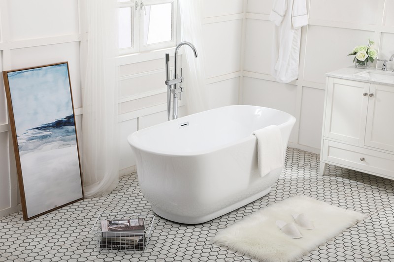 Coralie 59" x 28" Freestanding Soaking Bathtub