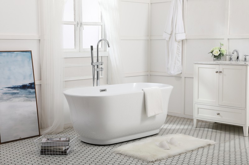 Coralie 59" x 28" Freestanding Soaking Bathtub