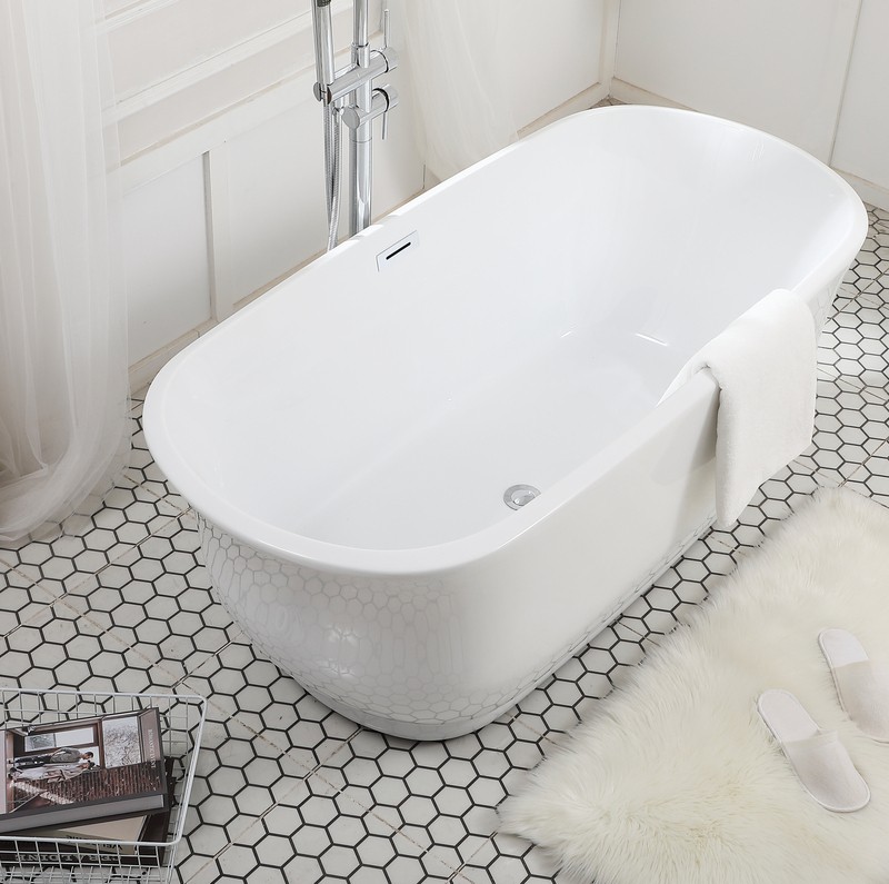 Coralie 59" x 28" Freestanding Soaking Bathtub
