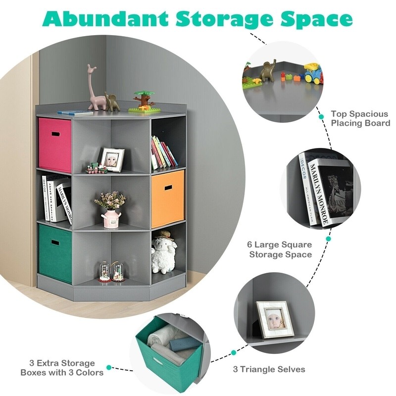 Cosyhouz 37'' H X 32'' W Toy Storage Kids Bookcase