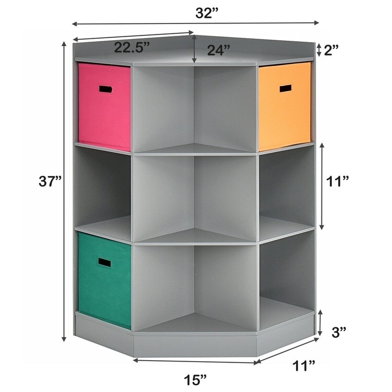 Cosyhouz 37'' H X 32'' W Toy Storage Kids Bookcase