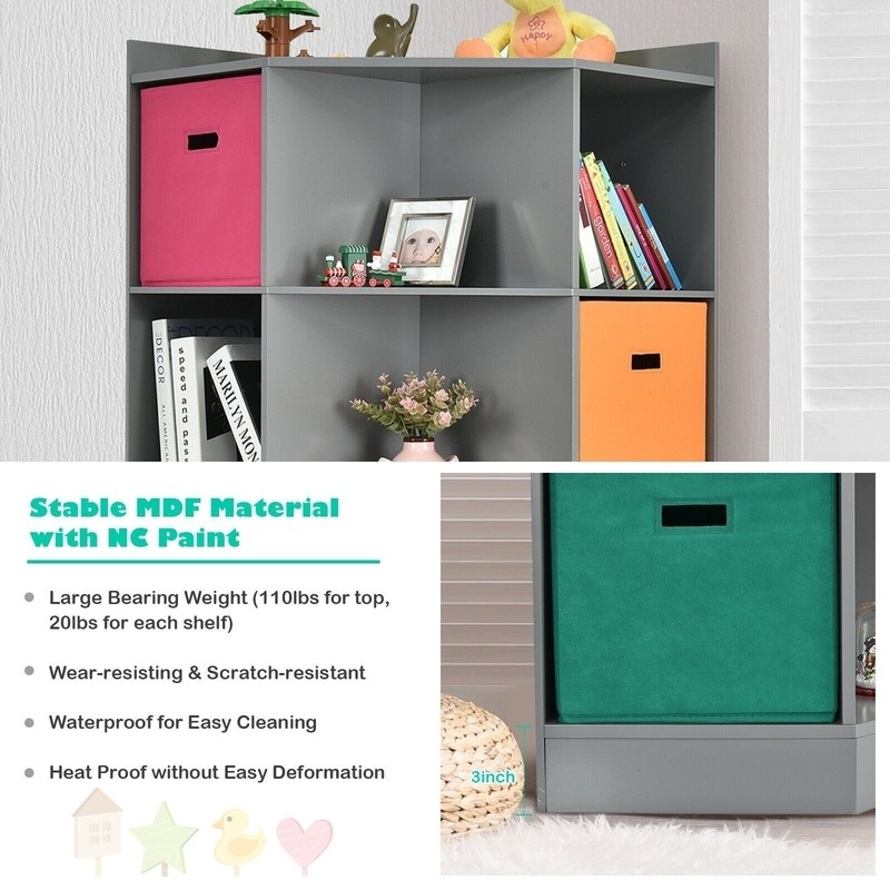 Cosyhouz 37'' H X 32'' W Toy Storage Kids Bookcase