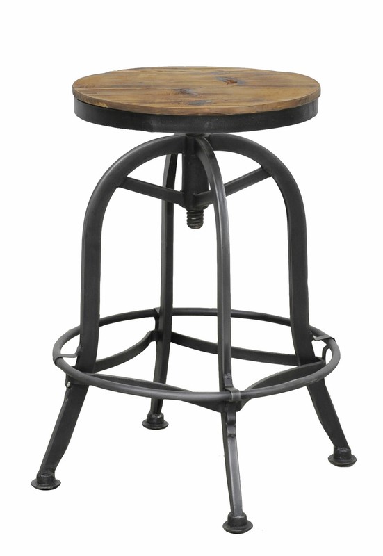 Cothern Swivel Solid Wood Adjustable Height Bar Stool