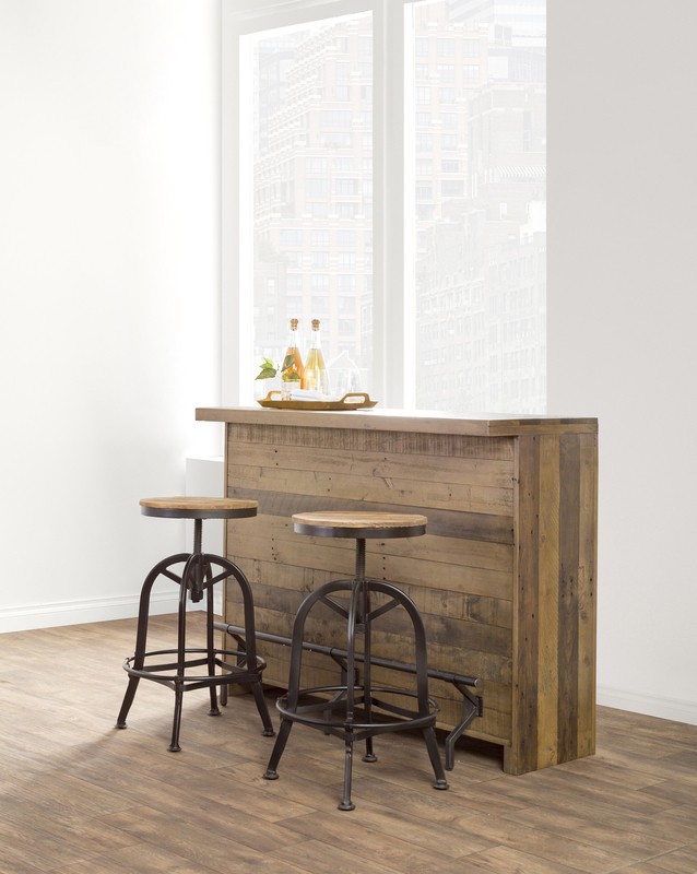 Cothern Swivel Solid Wood Adjustable Height Bar Stool