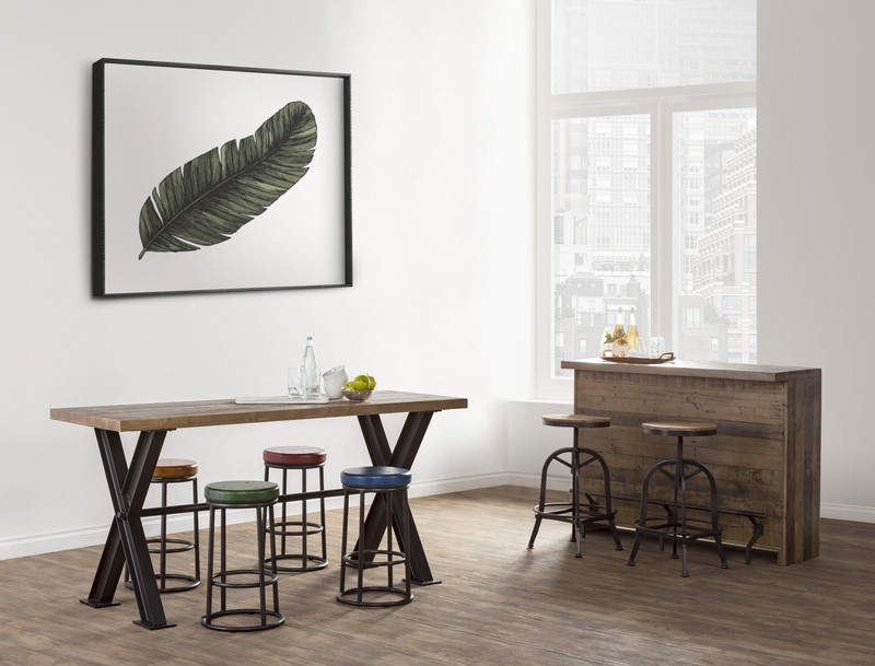 Cothern Swivel Solid Wood Adjustable Height Bar Stool