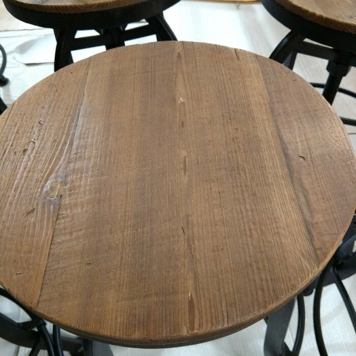 Cothern Swivel Solid Wood Adjustable Height Bar Stool