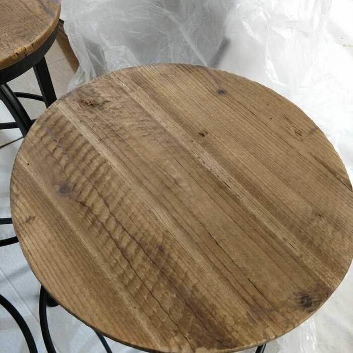 Cothern Swivel Solid Wood Adjustable Height Bar Stool
