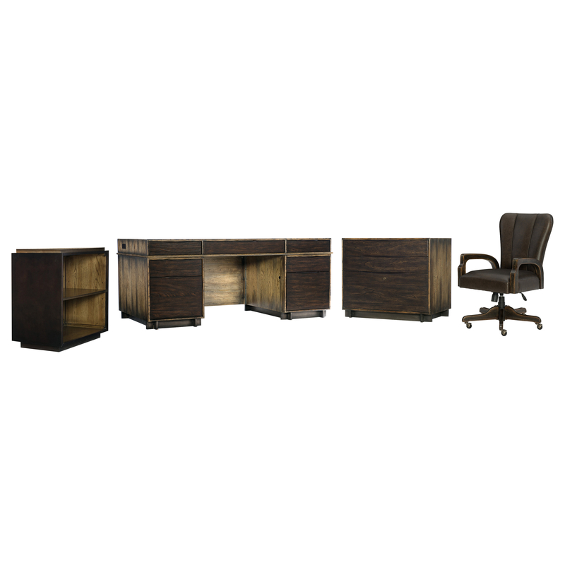 Crafted 3 PieceRectangular Executive Desk Office Set with Chair