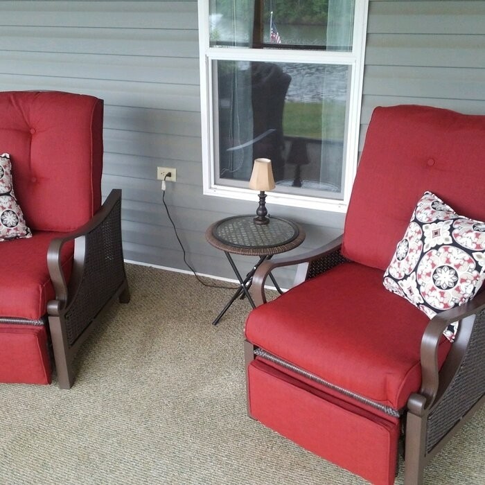 Craighead Luxury Recliner Patio Chair with Cushions