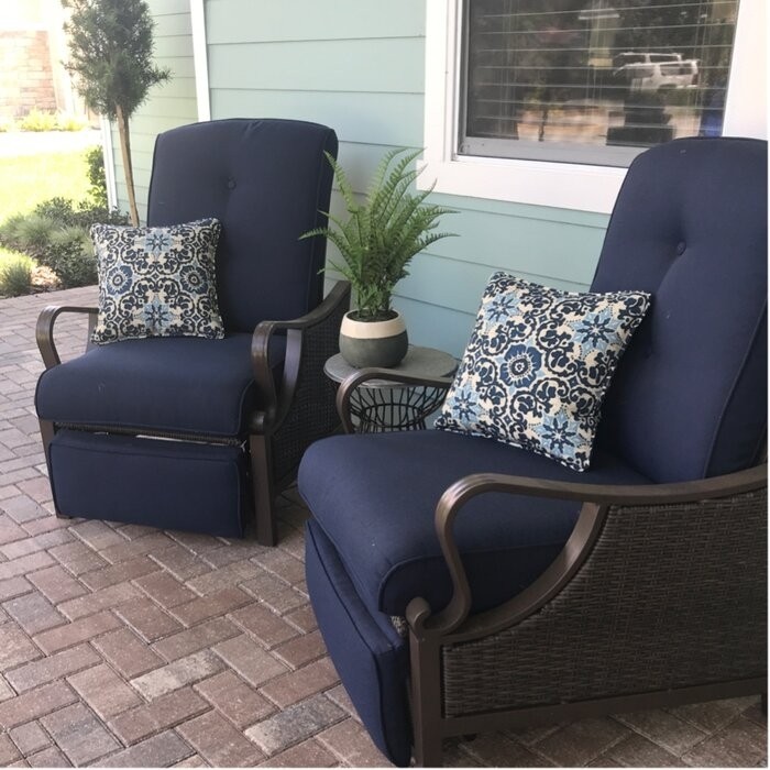 Craighead Luxury Recliner Patio Chair with Cushions