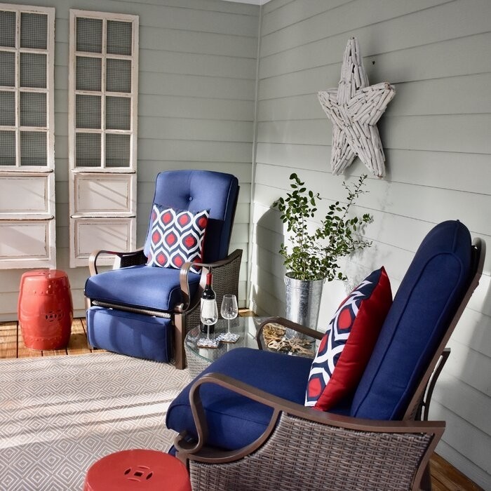Craighead Luxury Recliner Patio Chair with Cushions