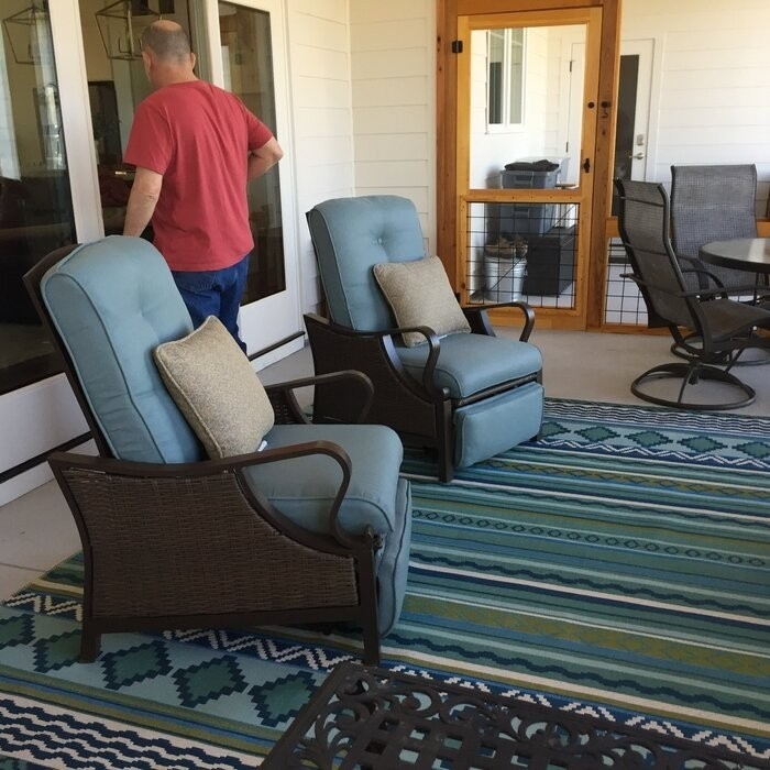 Craighead Luxury Recliner Patio Chair with Cushions