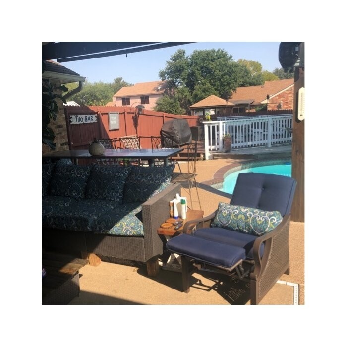 Craighead Luxury Recliner Patio Chair with Cushions