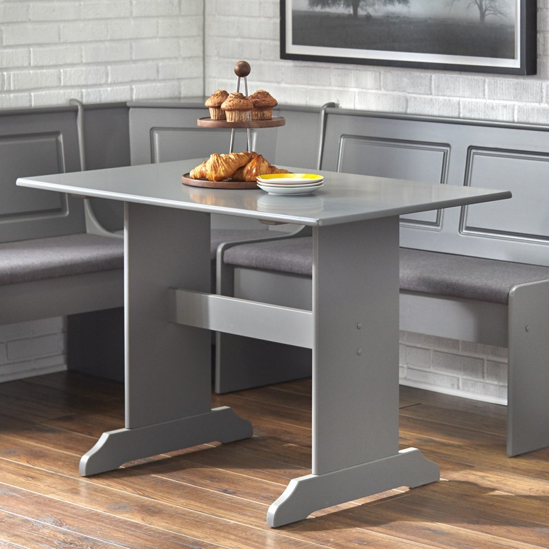 Creaser 5 - Person Pine Solid Wood Breakfast Nook Dining Set