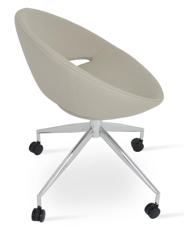 Crescent 60.32Cm Wide Wool Swivel Papasan Chair