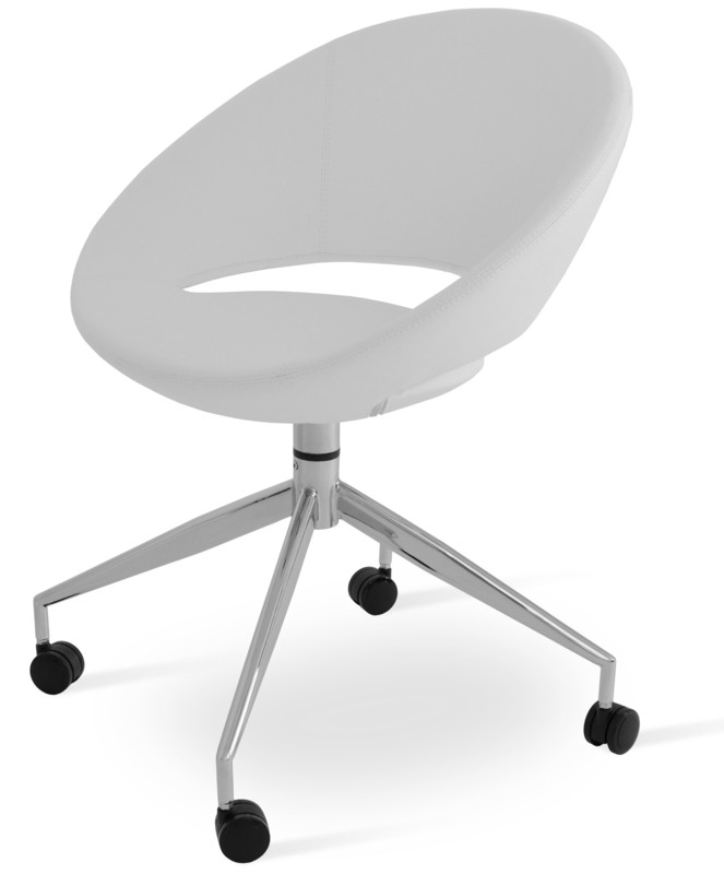Crescent 60.32Cm Wide Wool Swivel Papasan Chair