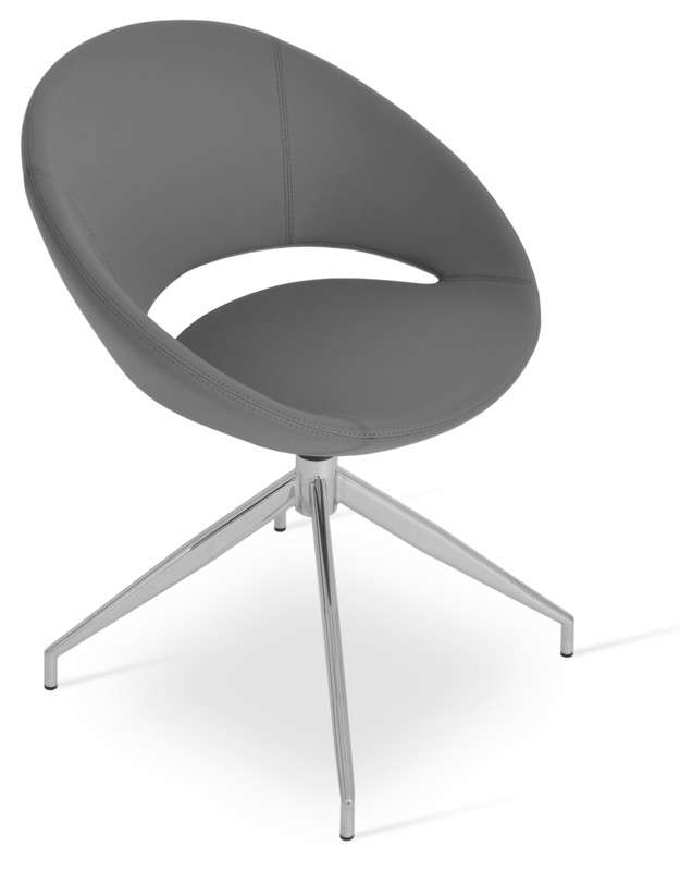 Crescent 60.32Cm Wide Wool Swivel Papasan Chair