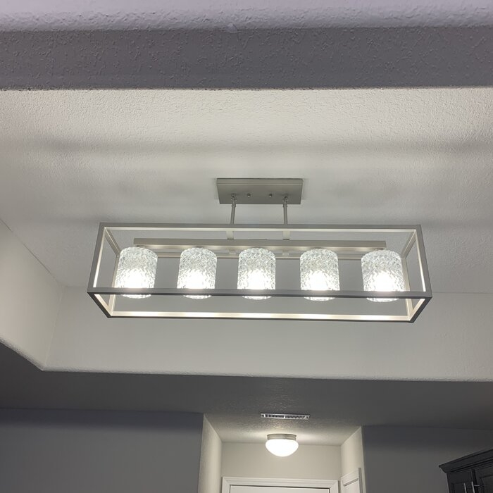 Critchfield 5 - Light Square / Rectangle Kitchen Island Chandelier