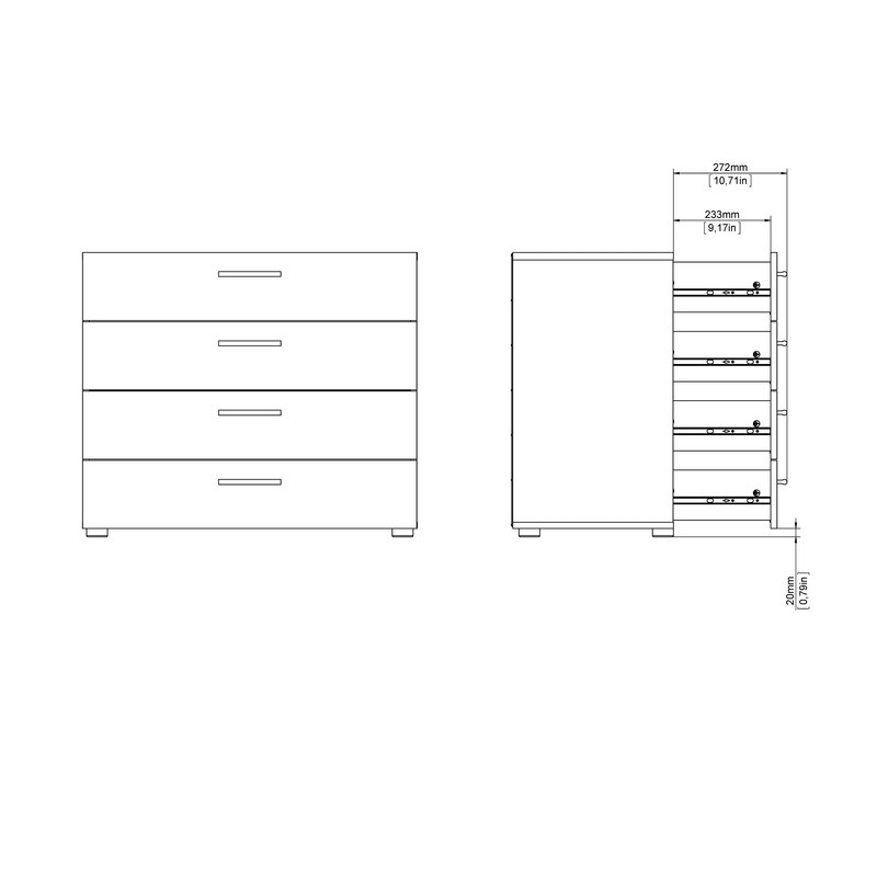 Culpeper 4 Drawer 31.57'' W Dresser