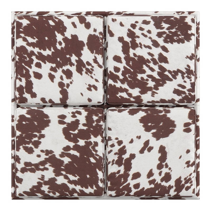 Damontra 36'' Wide Square Animal Print Storage Ottoman with Storage