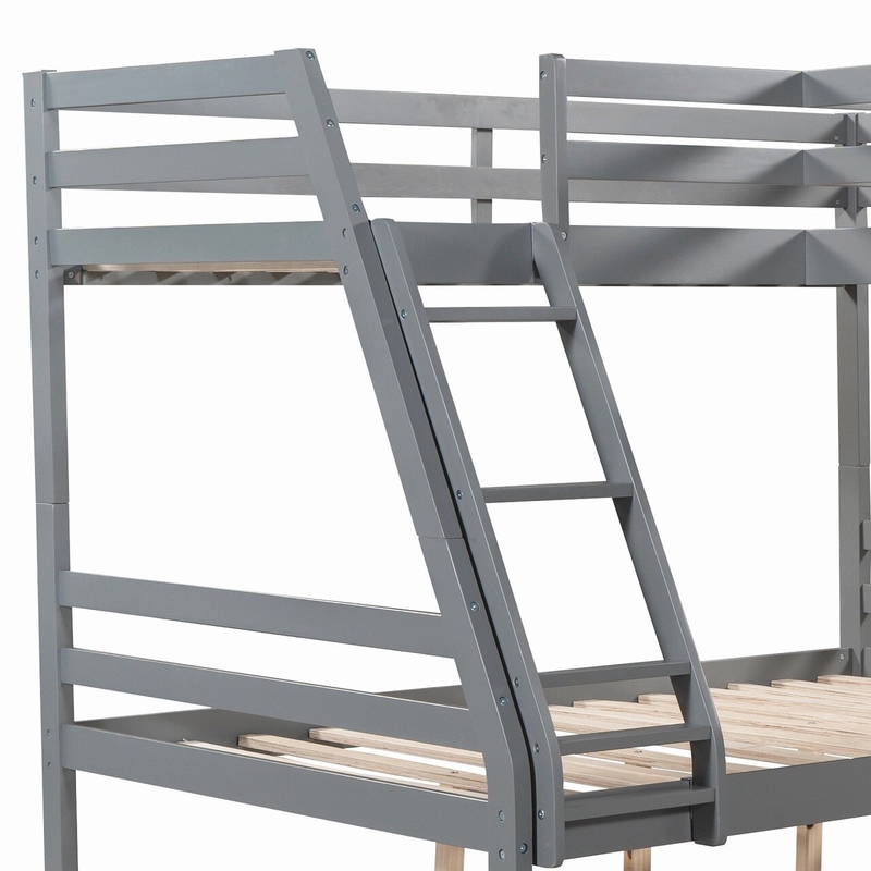 Danon Twin Over Full L-Shaped Bunk Beds with Built-in-Desk by Harriet Bee
