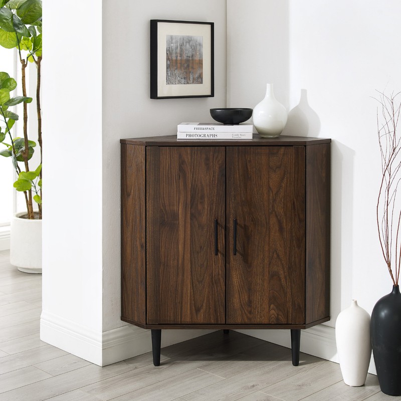 Darlinda 32'' Tall 2 - Door Corner Accent Cabinet