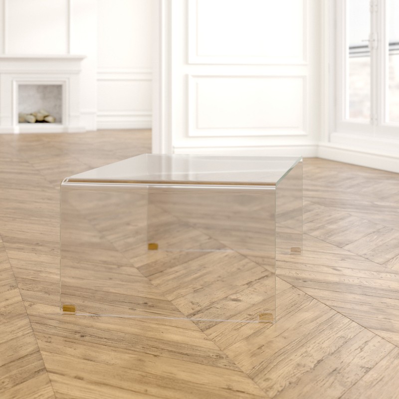 Dasher Glass Sled Coffee Table