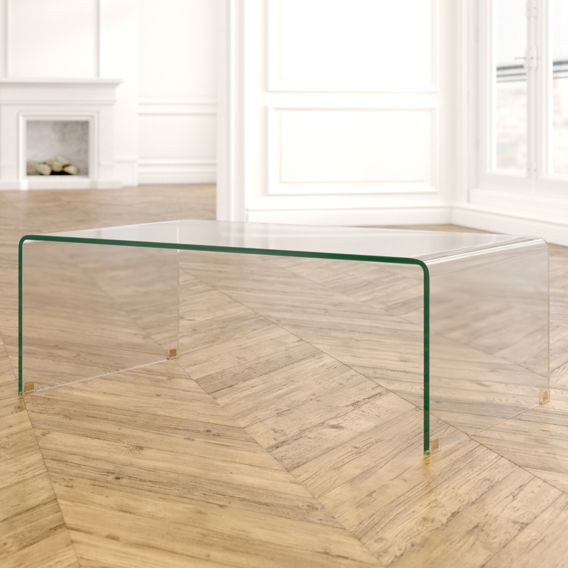 Dasher Glass Sled Coffee Table