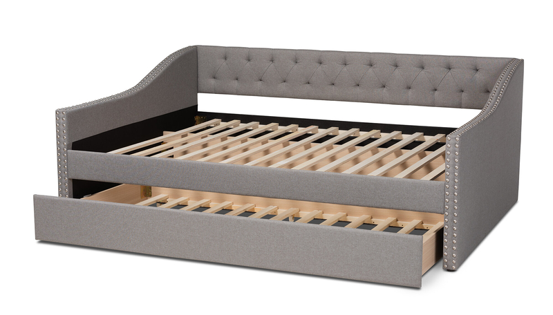 Davian Upholstered Daybed with Trundle Foter