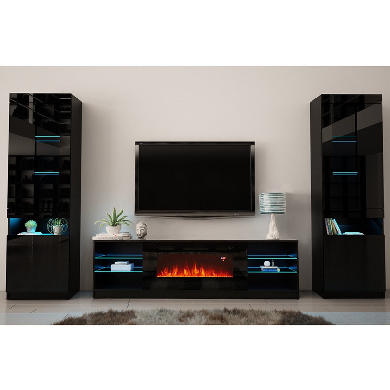 Delaine Entertainment Center for TVs up to 88" with Fireplace Included