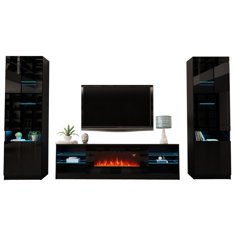 Delaine Entertainment Center for TVs up to 88" with Fireplace Included