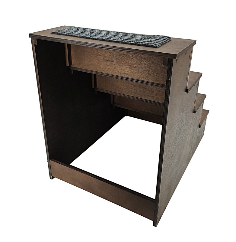 Deluxe Wood Pet Stairs Pet- Dog /Cat 4 Steps/Stairs To Access Bed, Sofa, Step Ladder 22" Or 25" Tall, 18" Wide Product Weight 17 Lbs 12226-22"