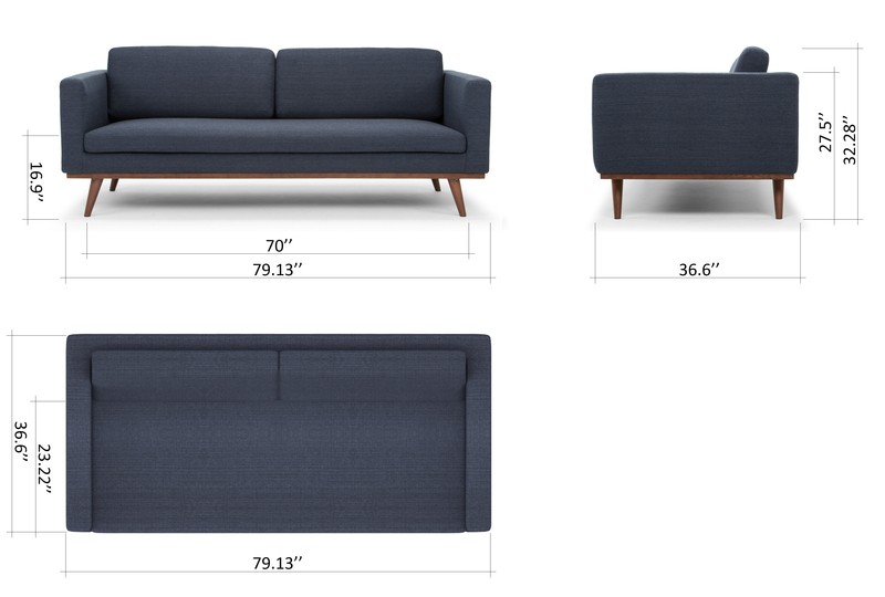 Devale 79.53'' Square Arm Sofa