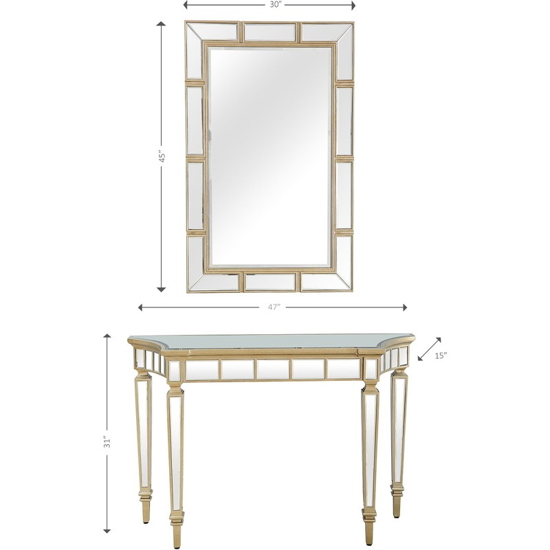 Dewhirst 47.25'' Console Table and Mirror Set